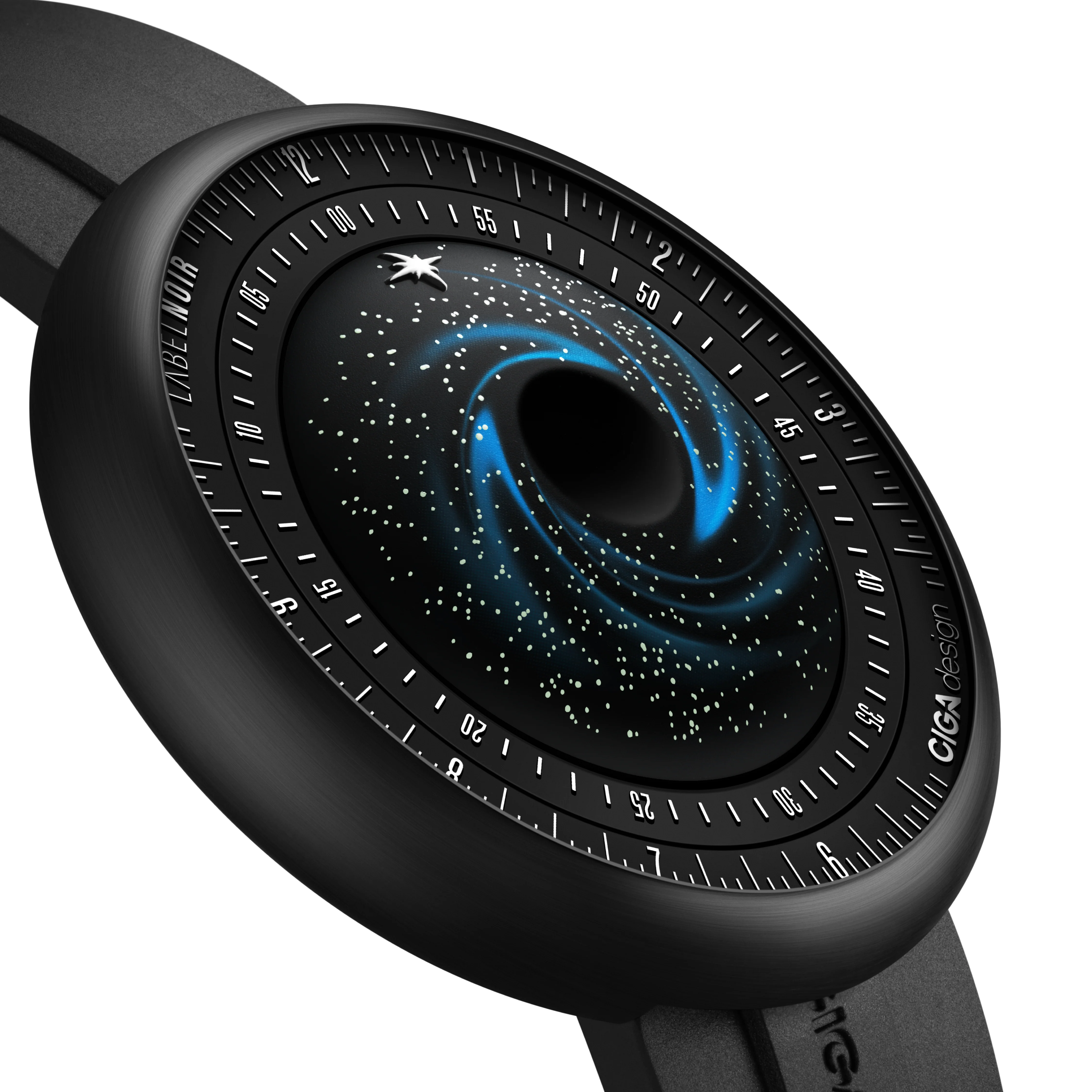 CIGA design X LABEL NOIR AUTOMATIC WATCH BLUE PLANET II · BLACK STAR EDITION - Image 2